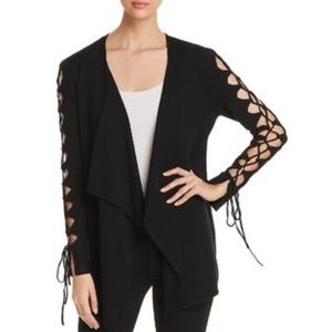 NWOT Lace Up Sleeves Cardigan Sweater